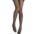 Comfortable Wear Good Elasticity Lip Print Charms Semi Transparent Pantyhose for Women Girls Fashion Clothing Accessory Black