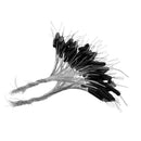 50pcs Double Hooks Contactor Device Fishing Line Space Bifurcation Eight Type Space Bean Line Swivel Tying Tool Black