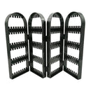 4Layers Lots Holes Jewelry Display Rack Stand Plastic Holder Organizer Foldable Black for Earrings Necklace Holder Organizer