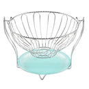 Fruit Drainer Basket Fruit Bowl Holder Storage Basket Stand Iron Wire Rack,Decorative Countertop Centerpiece or Serving Storage Basket,Easy to Clean