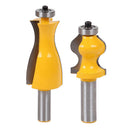 2pcs 1/2 Inch Shank Jewelry Box Handrail Molding Router Bit Woodworking Tools