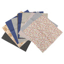 12 Pieces Dark Color Dot Plaid Cotton Fabric Pre-Cut Quilt Cloth Fabric 25x25cm