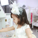 Girls' Ivory Rosette Flower Feather Headband Wedding Party Hair Band