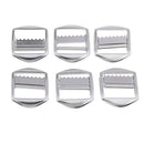 6Pcs Metal Strap Ladder Slide Buckles Lock 30mm Silver