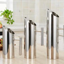 Home Cafe Restaurant Use Easy Clean Water Pitcher Stainless Steel Ice Guard Jar Container Drink Pot 2L Silver
