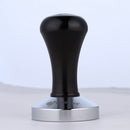 Stainless Steel Flat Base Aluminum Coffee Tamper Coffee Bean Handle Press Tool Coffee Maker Accessory Black