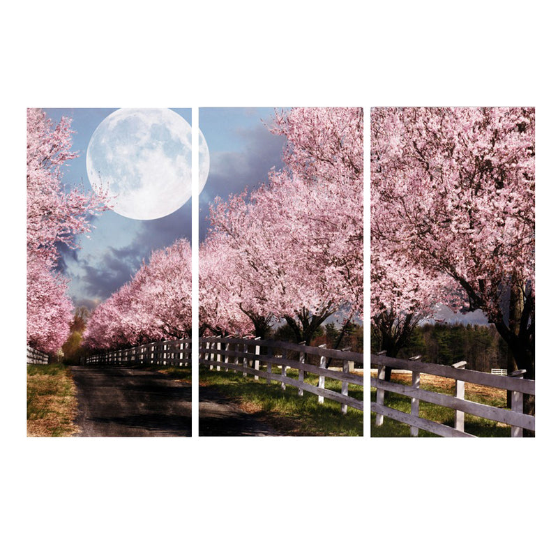 1 Set of 3PCS Canvas Painting for Home Bedroom Cafe Hotel Room Wall Art Wall Decor Paintings Cherry Blossom Print Charms 40*60cm