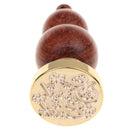 Initial Sealing Wax Seal Stamp with Wooden Handle for Post Decors Good Luck