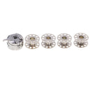 1x Domestic sewing machine bobbin case + 4 bobbins for Butterfly Singer FLYINGMAN Treadle Sewing Machines