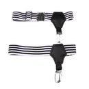 Pair Of Men Shirt Stays Holders Elastic Lock Garters 4