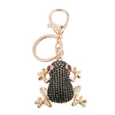 Rhinestone Crystal Fashion Cute Green Frog Pendant Keyring Keychain