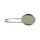 Blank Vintage Safety Brooch Pins Fashion Jewelry 20mm Black Pack Of 10PCS