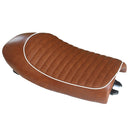 Motorcycle Vintage Cafe Racer Hump Saddle Seat for Honda Suzuki Yamaha Kawasaki - Light Brown