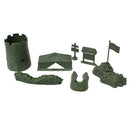 7 Piece Set of Army Accessory Set Blockhouse Camp Tent Sandbag Army Playset