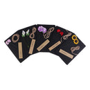 5 Pieces Black Kraft Paper Card Kits Greeting Cards with Dried Flower & Rope
