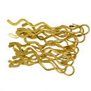 Pack of 20 Smooth Gold Wave Beading Bookmark with Loop Handmade Jewelry Findings