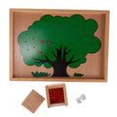 Wooden Montessori Mathematics Material Apple Tree Counting Apples Game Kids Early Learning Educational Toy
