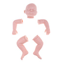 20inch Unpainted Reborn Kits Sleeping Baby Doll with Soft Silicone Head 3/4 Arms Full Legs Kids Gift Adult Collections