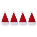 Pack of 4pcs Festive Christmas Bottle Top Santa Hat Covers Household Tableware Bags Home Decorations