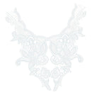 42cmx22cm Lace Trim Applique Venise Flower Collar Fabric Lace Patches Neckline Sewing DIY Craft