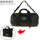 Water Resistant Foldable Travel Duffel Tote Bag Luggage Sports Gym - Black