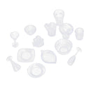 13 Pieces 1/12 Dollhouse Miniature Clear Ice Cream Cup Set Living Rooms Kitchen Accessories
