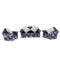 1/12 Wood Sofa Couch Cushions Set Dollhouse Living Room Furniture Accessories Decoration Dark Blue