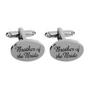 Brother of the Bride Wedding Gift Shirt Cufflinks Oval Cuff Links Accessory