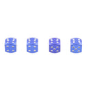 4Pcs Dice Shape Tyre Valve Covers Caps Stems for Car Bike Truck Motorcycle Blue