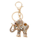Elephant Keychain Crystal Keyring Key Ring Chain Keyfob Bag Charm Pendant Coffee