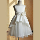 Cute Beautiful Flower Princess Pageant Knee Length Sleeveless Dress For Birthday Party Prom Wedding Supplies 8-9 Y