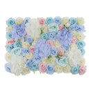 Artificial Rose Hydrangea Flower Wall Panels Backdrop Blue