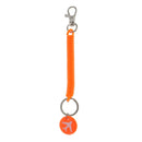 Spring Coil Keyring Spiral Key Chain Stretchable Theftproof Bracelet Orange