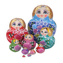 10pcs Wooden Russian Nesting Babushka Matryoshka Dolls Set Hand Painted 15cm