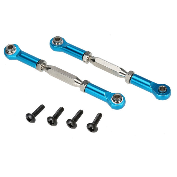 1/10 Alloy Adjustable Front/Rear Pulling Rods Pull Arms Servo Link RC Blue