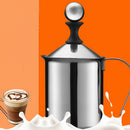 Stainless Steel Milk Frother Cappuccino Coffee Frother Double Froth Pump