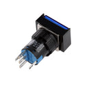 5 Pin 12V 24*19mm LED Light Mini Reset Switch for Contactor Blue