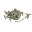 12 Sets Lobster Clasp & 6 Strand Crimp Ends 60mm Extender Chain fit Necklace Bracelet End Clip Clamps