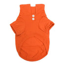 Fashionable Lightweight Pet Dog Top Apparel Costume T-shirt Apparel Doggy Clothes Solid-colored Outfit Orange-L