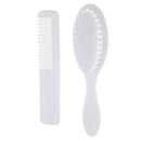 2pcs White Newborn Baby Kids Head Hair Care Set Grooming Soft Hair Brush Kit