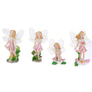 4 Pack Cute Flower Fairies Miniature Plant Pots Bonsai Craft Micro Landscape Fairy Garden Ornaments DIY Dollhouse Kit Decor