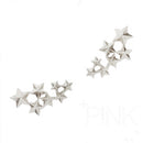 Boho Victoria Pair Alloy 7 Star Brooch Collar Pin Wedding Xmas Gift Silver