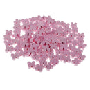 100 Pieces Plum Blossom Flower Shape Wooden Beads Loose Beads for DIY Craft Pink 15mm