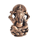 The Hue God Cottage Resin Seated Meditation Ganesha Buddha Statue Figurine-Silver