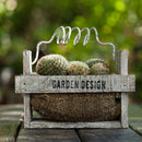 Square Iron Linen Decorative Flower Pot Succulent Planter Plant Holder