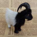 Realistic Cute Faux Fur Animal Model Figures DIY Home Decor Crafts Collection Toy - Sheep