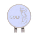 Classic Golfer Pattern Magnetic Hat Clip Golf Ball Markers Clip On Golf Cap Visors