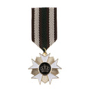 Crown Geometric Medal Vintage Badge Fabric Uniform Brooch Pin Patriot Medal