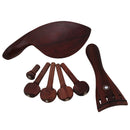 4 Set 4/4 Violin Parts Tailpiece+Chinrest+Endpins+Tuning Peg Rose Wood Accs