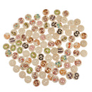 100 Pieces Numbers Pattern Wooden Round 2-holes Buttons Embellishments for Scrapbooking Decoration 15mm